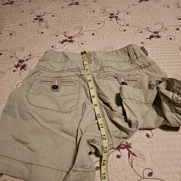 Union Bay Lightweight Shorts Tan Beige 100% Cotton Size 9 - Picture 12 of 14
